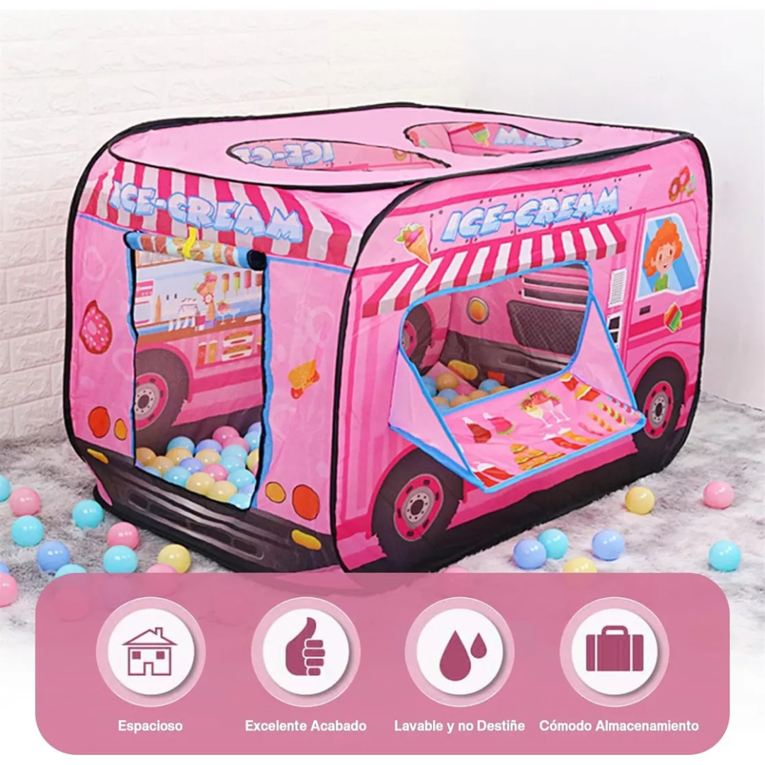Carpa De Juego Plegable Infantil Camión De Helados