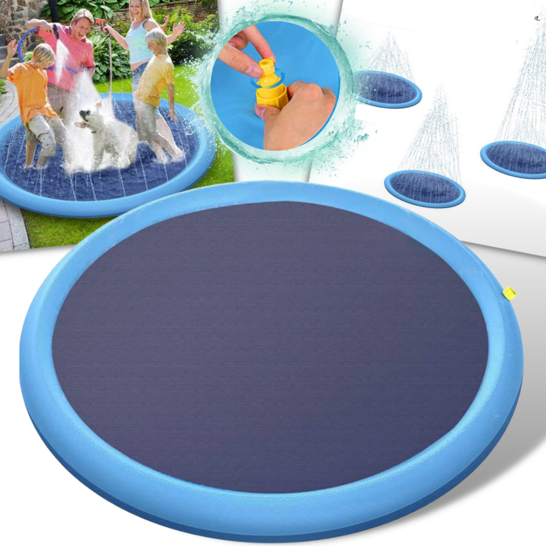 Alfombrilla Piscina De Aspersión Para Mascotas Inflable