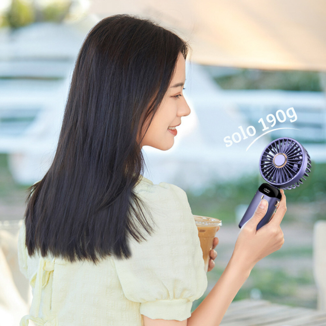 Mini Ventilador De Mano Portátil 5 Velocidades