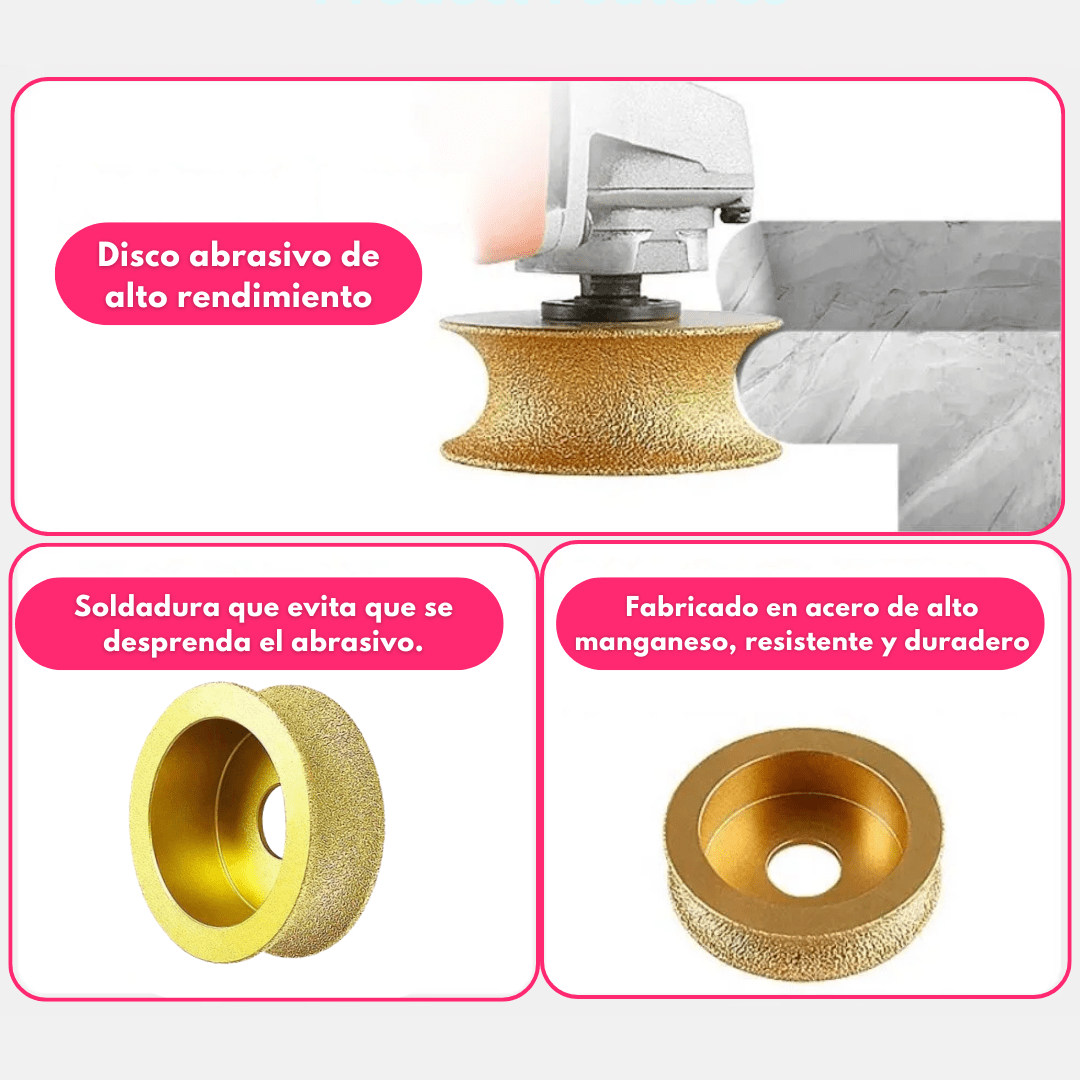 Disco Diamantado para Desbaste de Bordes en Marmol y Azulejos - Muy Moderna Uruguay