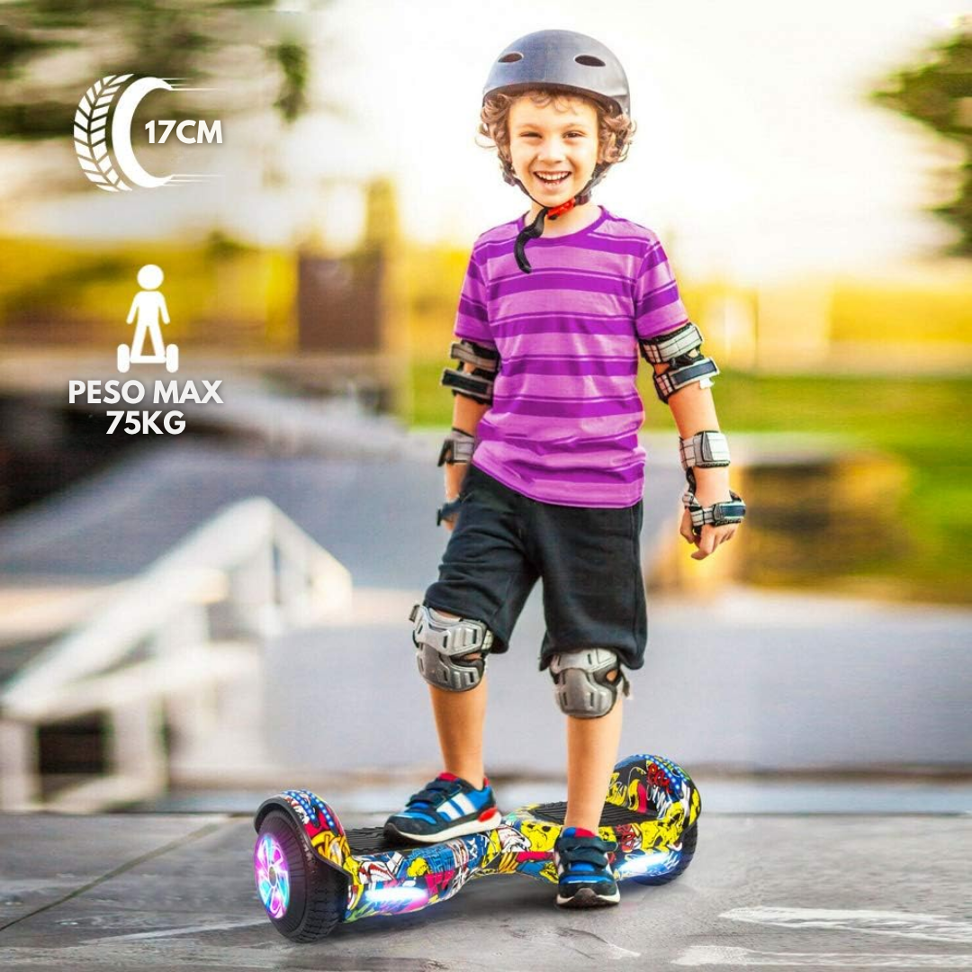Hoverboard Patineta Eléctrica 6.5" con Bluetooth y Luces LED - Muy Moderna Uruguay
