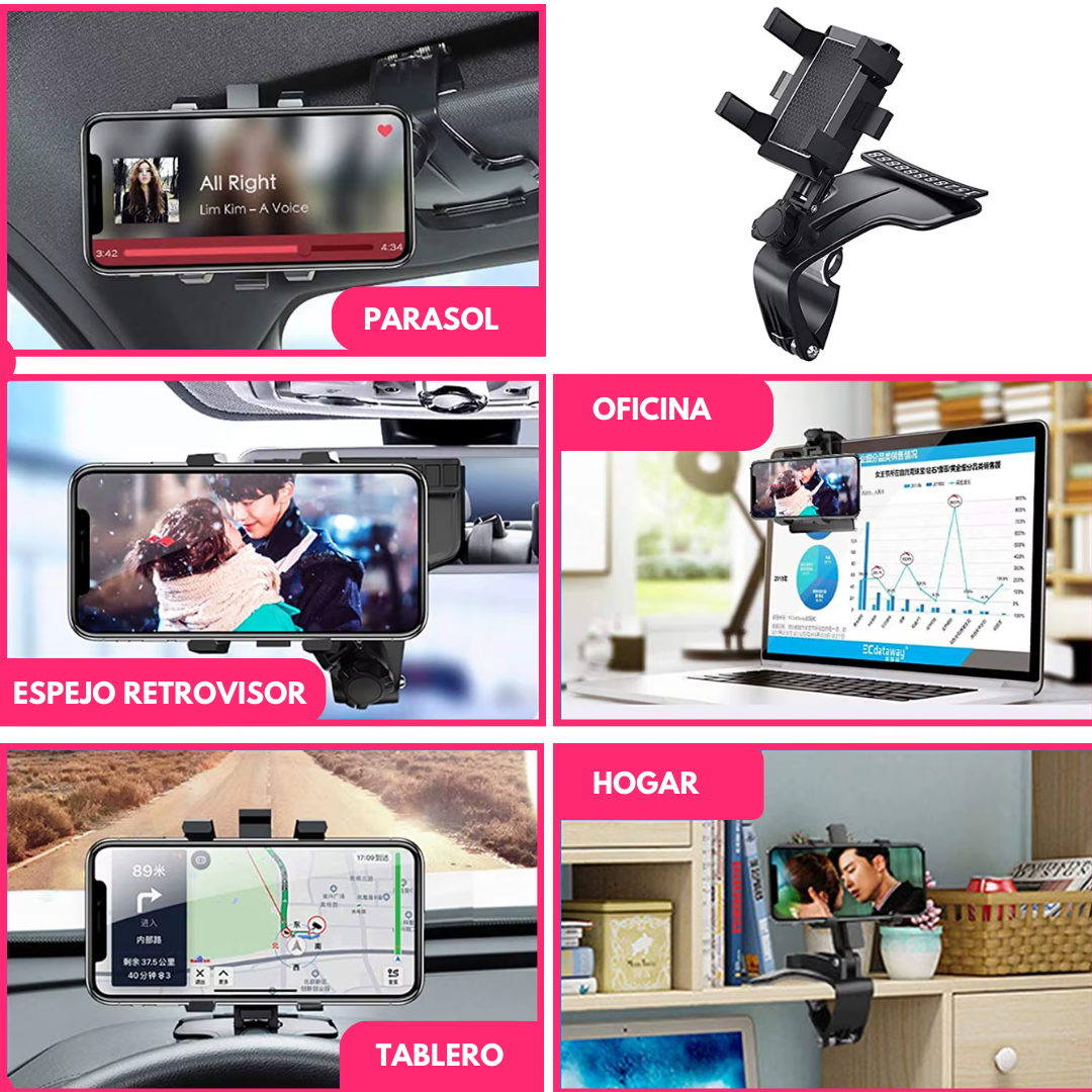 Soporte de Celular con Clip para Tablero de Auto - Muy Moderna Uruguay