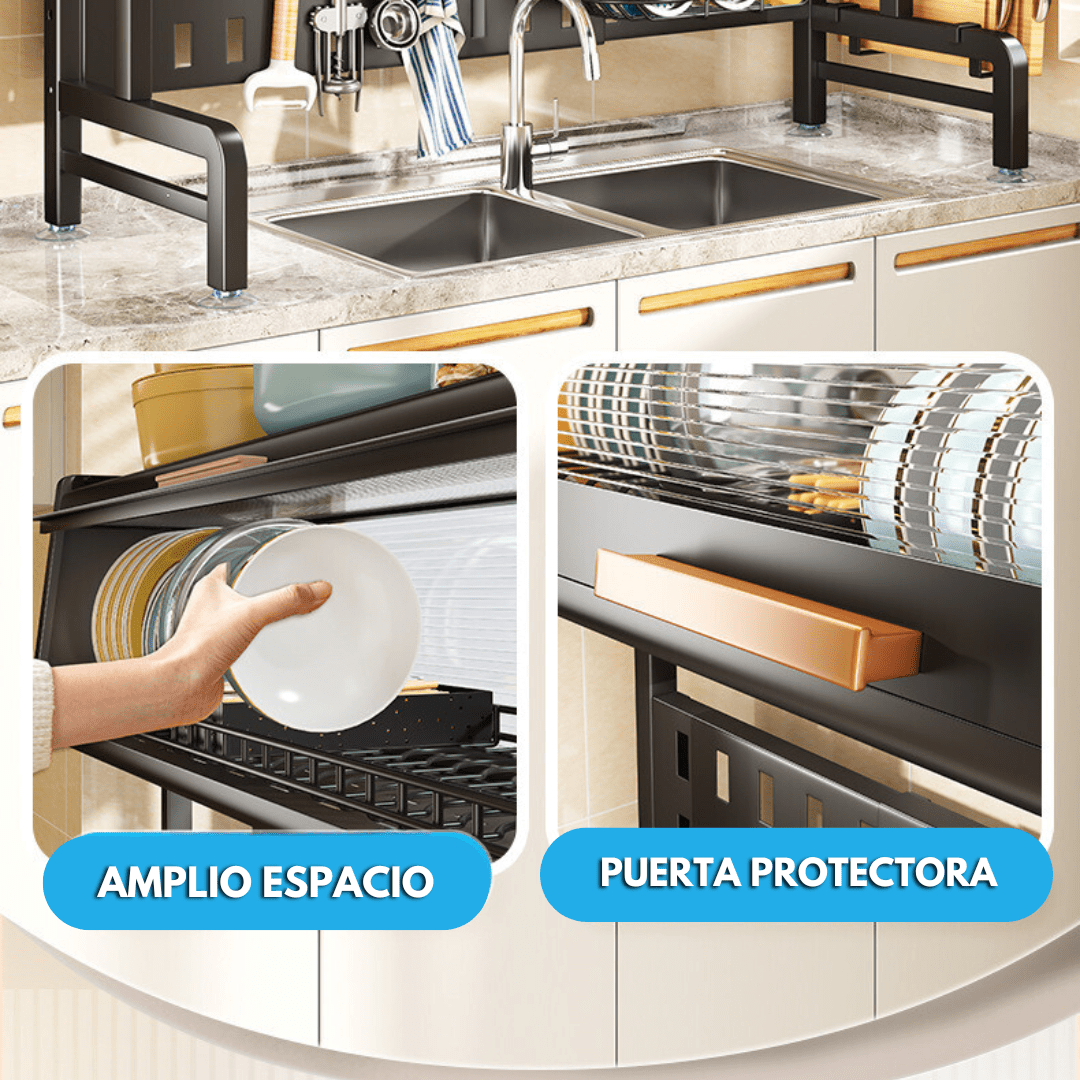 Escurridor Extensible Sobre Pileta Guarda Platos Premium - Muy Moderna Uruguay