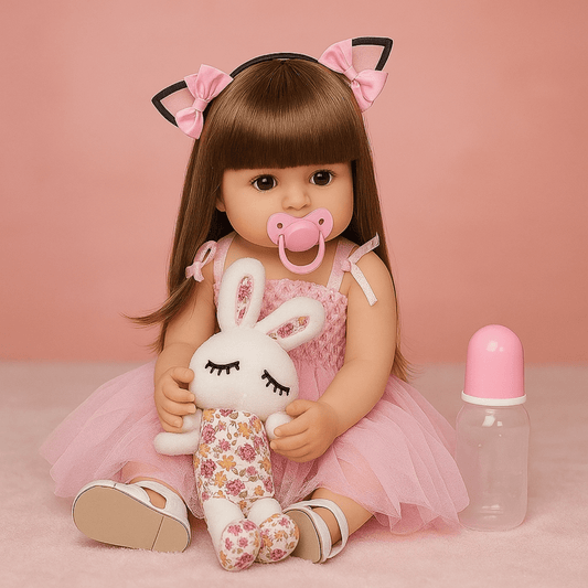 Muñeca Reborn Realista 55cm Con Peluche Juguete Infantil - Muy Moderna Uruguay