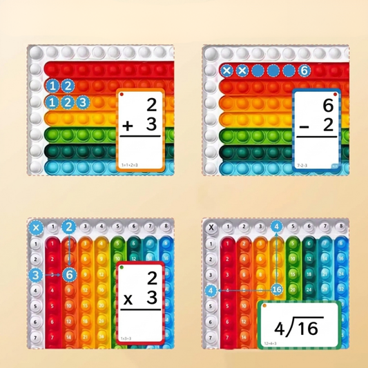 Tablero Matemático Infantil Montessori Con Tarjetas