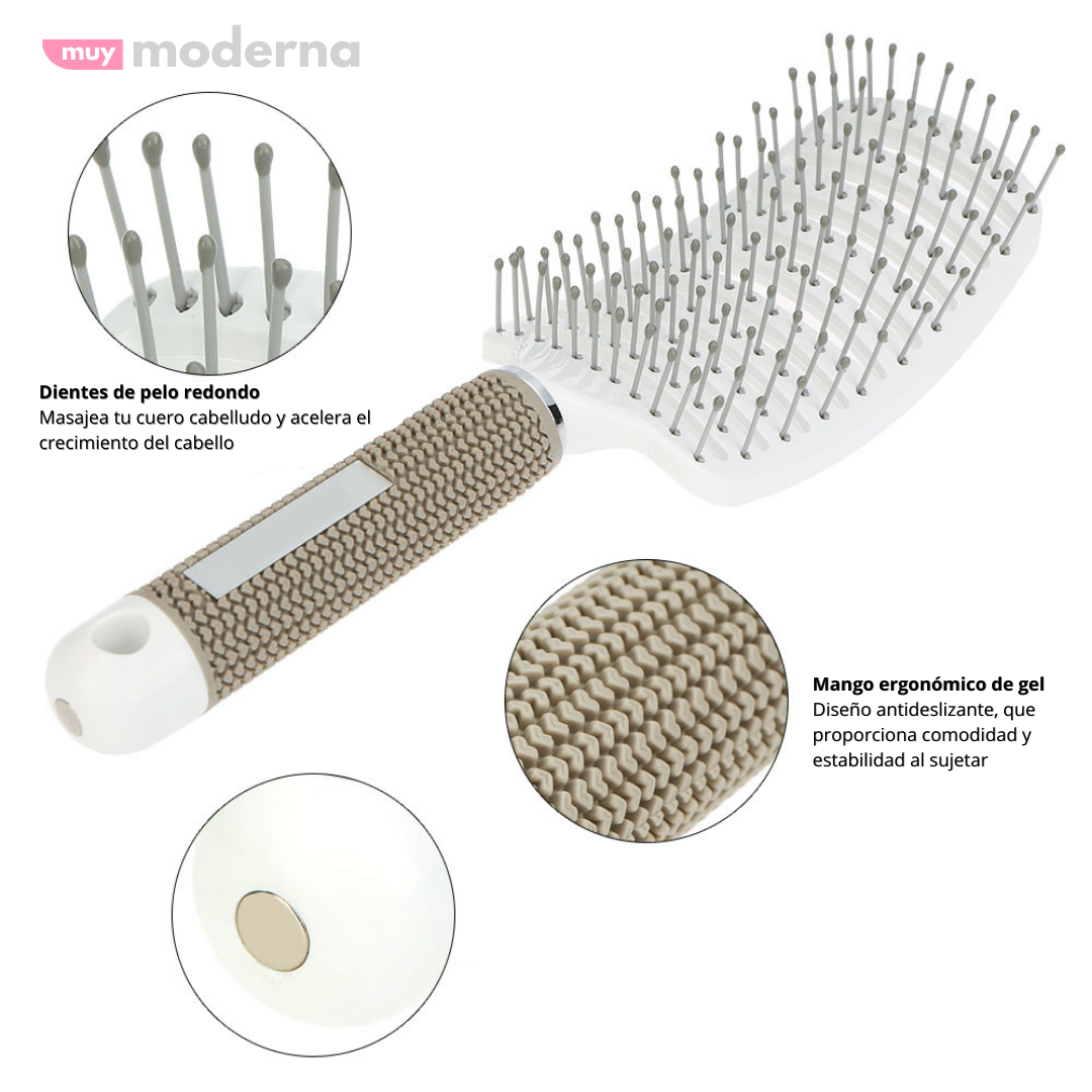 Peine Desenredante de Cabello con Cerdas de Nylon