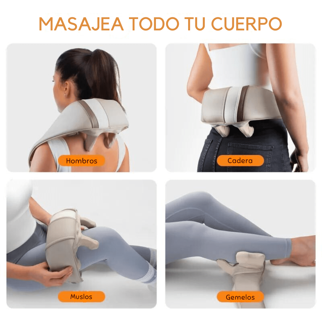 Masajeador 6D para Cuello y Hombros Recargable - Muy Moderna Uruguay