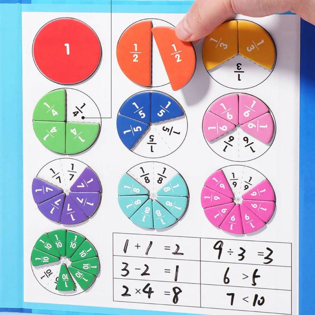 Libro Magnético De Aprendizaje De Fracciones Matemáticas