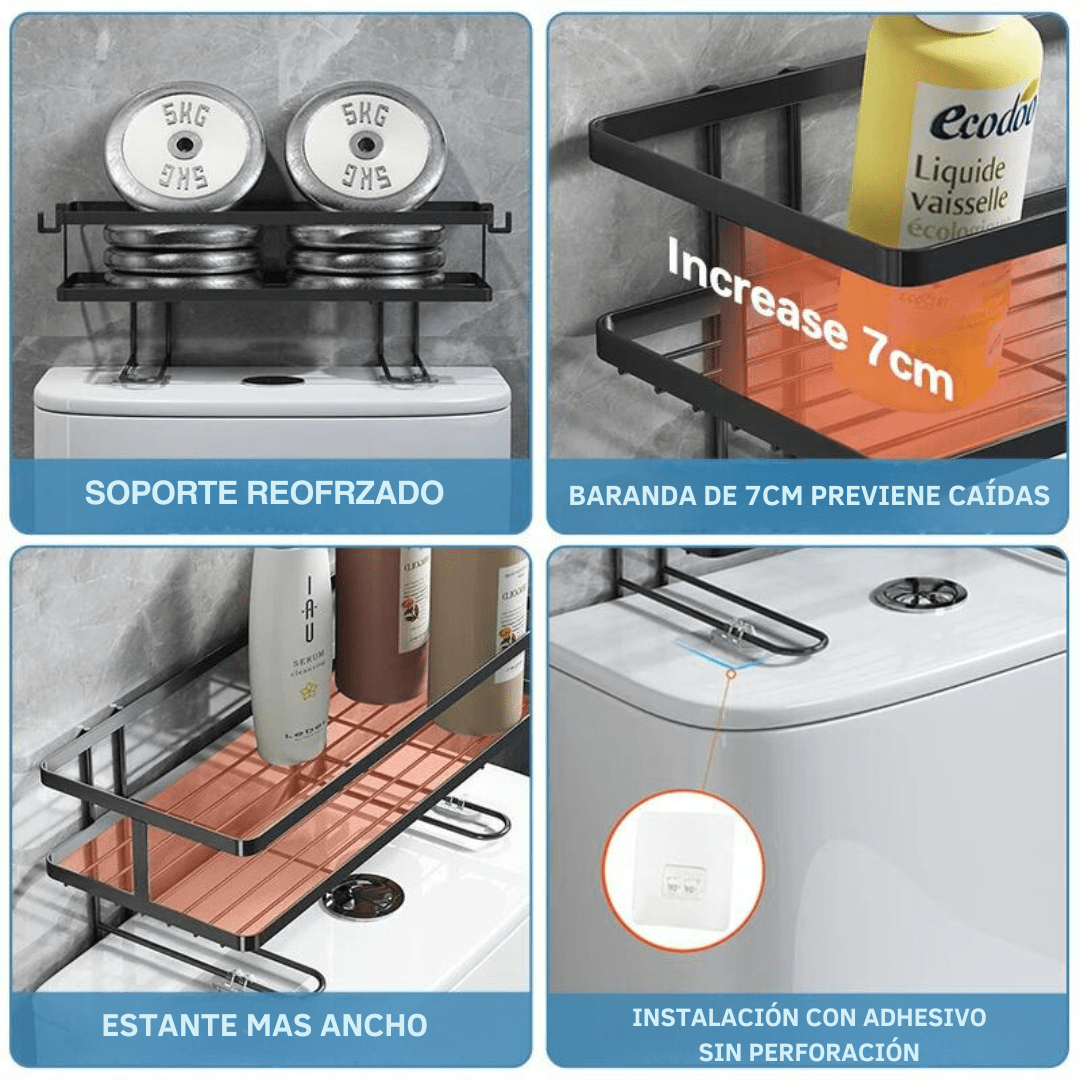 Estante Organizador Metálico Para Inodoro - Muy Moderna Uruguay