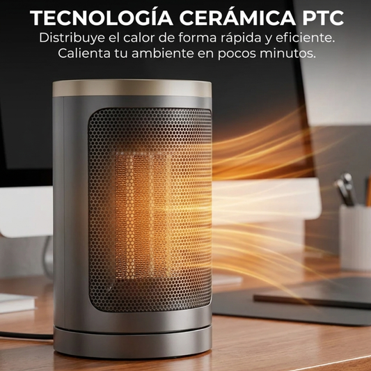 Calefactor Eléctrico Cerámico Oscilante con Control Remoto 1500W