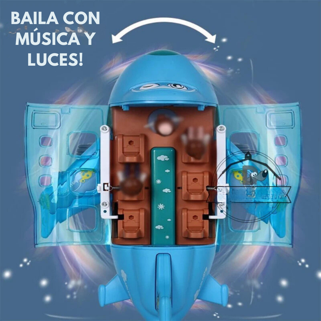 Avión Eléctrico de Juguete con Baile 360° Giratorio para Niños