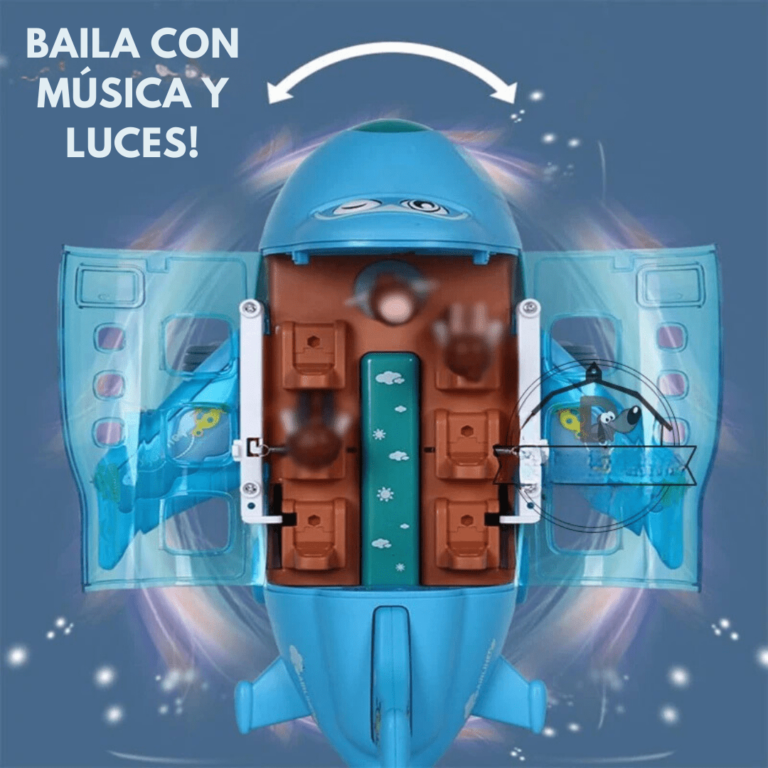 Avión Eléctrico de Juguete con Baile 360° Giratorio para Niños - Muy Moderna Uruguay