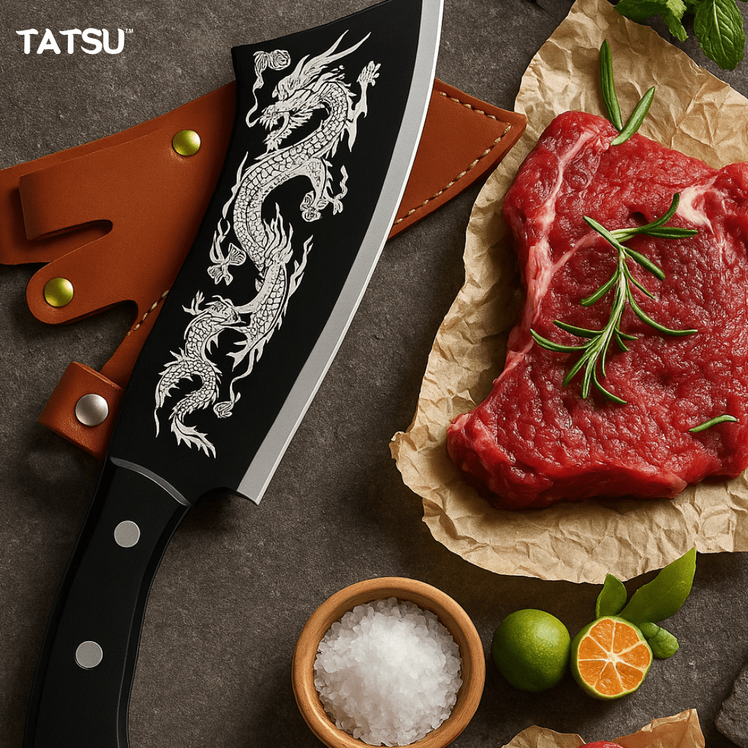 Cuchillo Dragon de Alta Dureza TATSU™ con Funda - Muy Moderna Uruguay