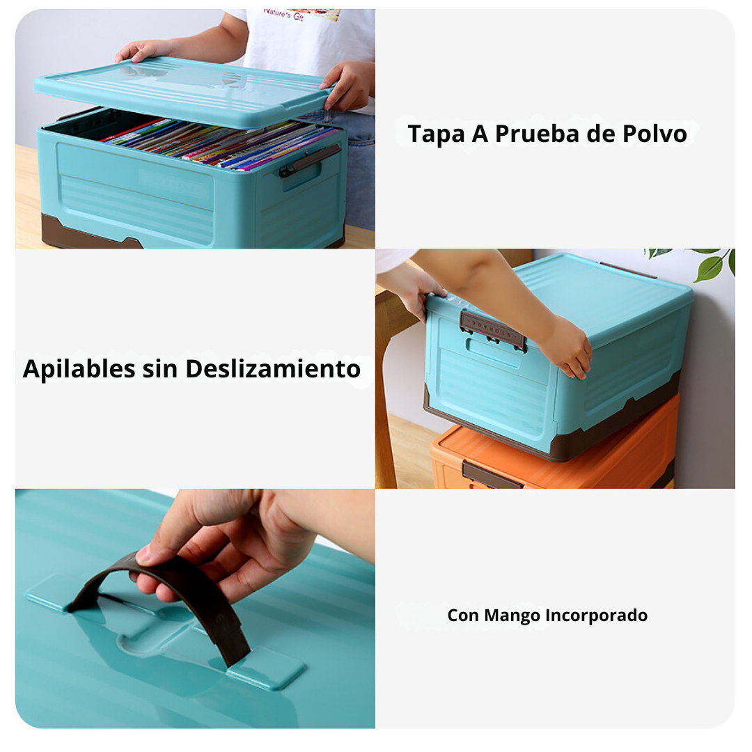 Caja de Almacenamiento Plegable Multifuncional con Tapa (Unidad)