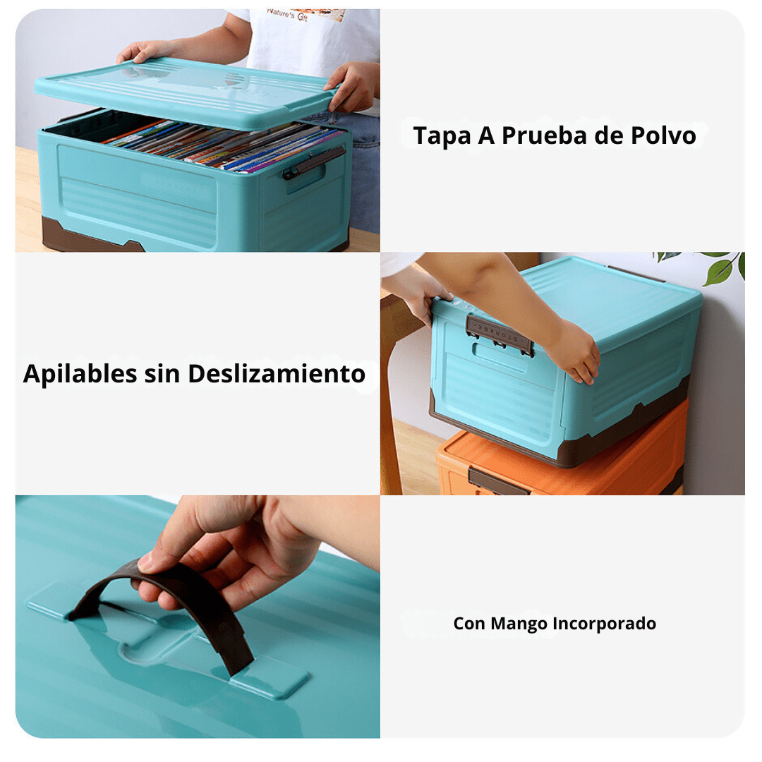 Caja de Almacenamiento Plegable Multifuncional con Tapa (Unidad) - Muy Moderna Uruguay