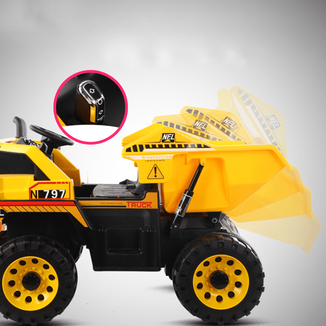 Camión Volquete Eléctrico Infantil 12V 4x4 Con Descarga - Muy Moderna Uruguay