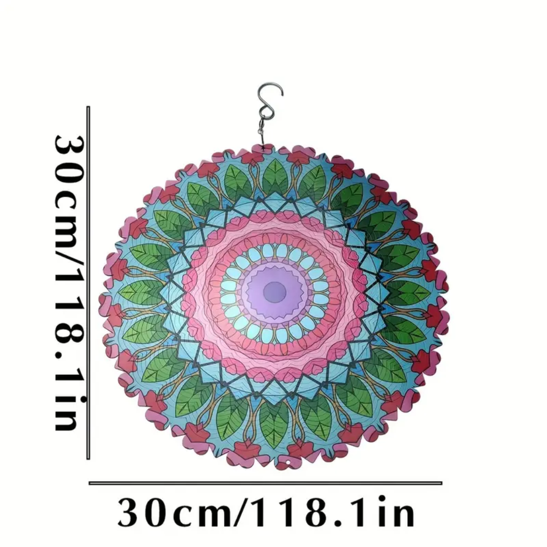 Adorno Giratorio de Jardín con Forma de Mandala