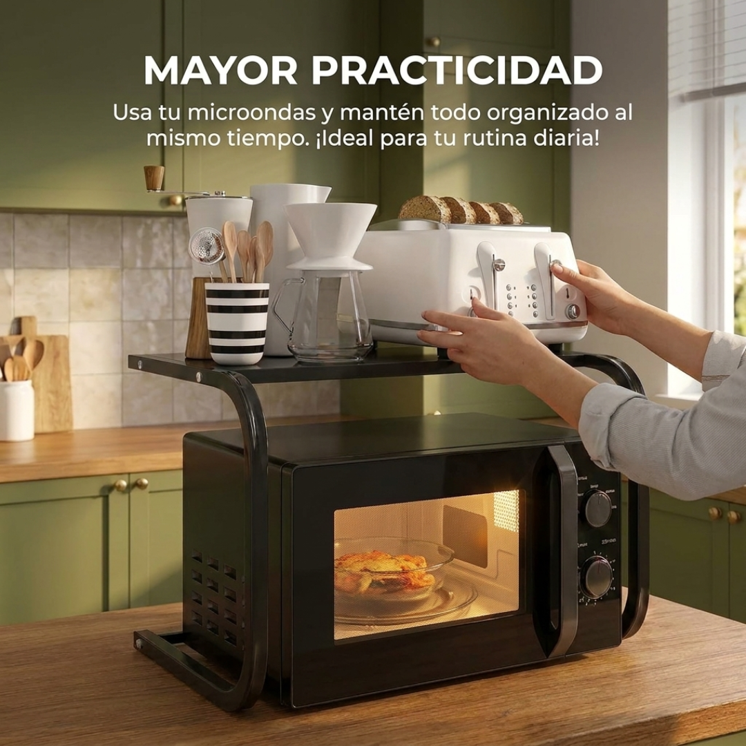 Estante Organizador para Microondas de Hierro