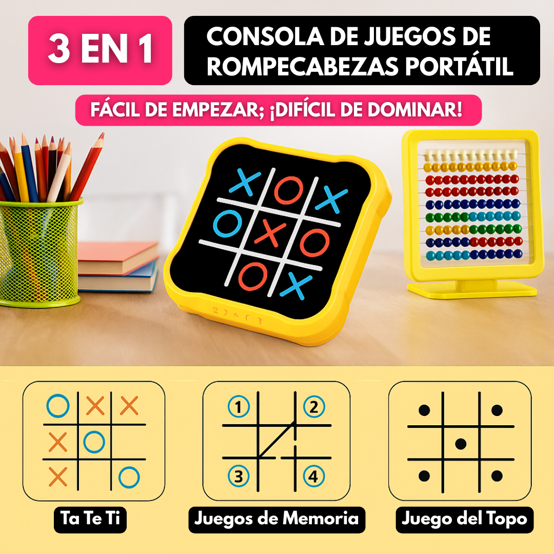 Juego De Mesa Ta Te Ti Electrónico Portátil Diversión Familiar