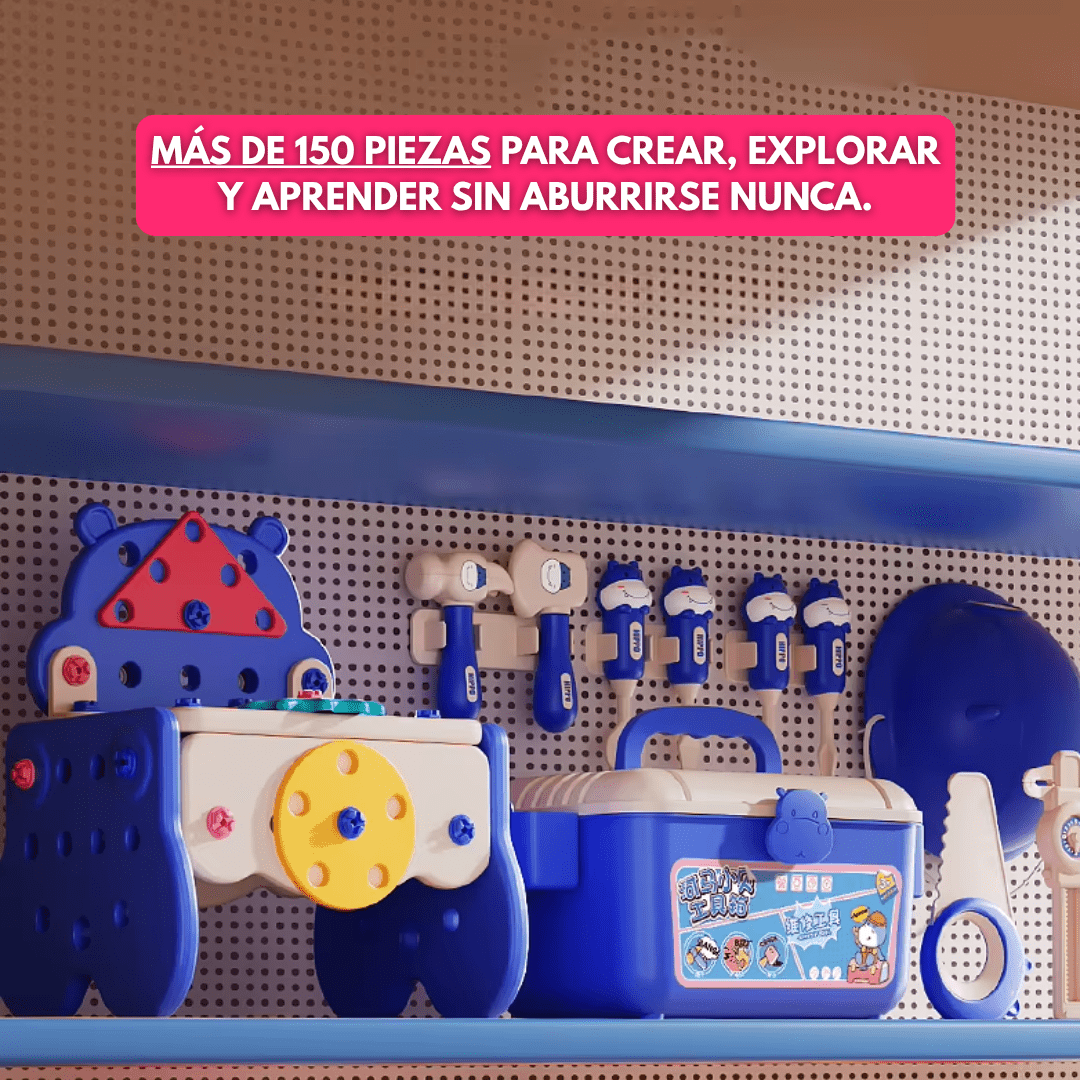 Set Herramientas Juguete Infantil 152 Piezas Con Taladro Y Caja - Muy Moderna Uruguay