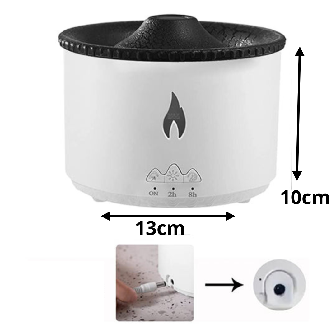 Humidificador de Volcán en Erupción LED