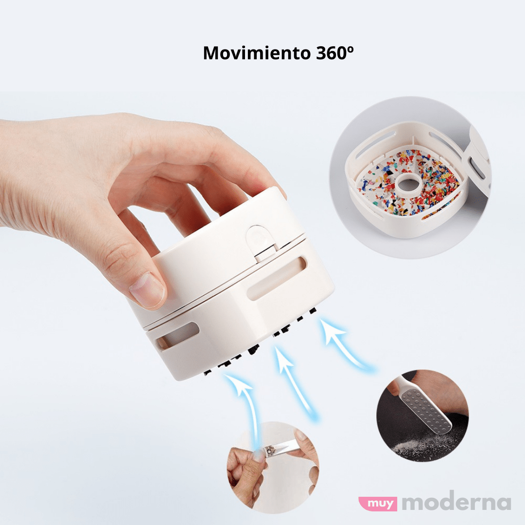 Mini Aspiradora de Escritorio con carga USB - Muy Moderna Uruguay