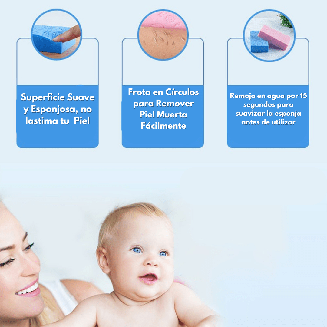 Pack X3 Esponjas Exfoliantes para Quitar Piel Muerta - Muy Moderna Uruguay