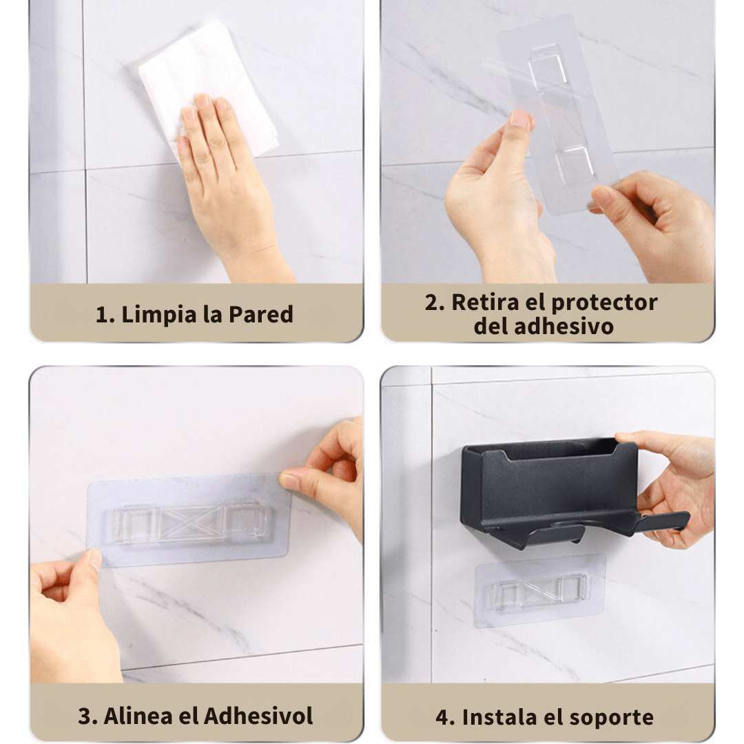 Soporte De Baño Multifuncion para Secador de Pelo - Muy Moderna Uruguay