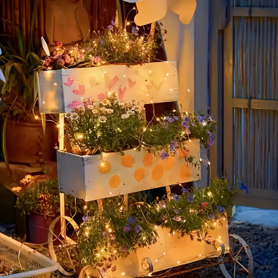 Guirnaldas Solares Hadas para Jardín Set x2 (total 40 metros)