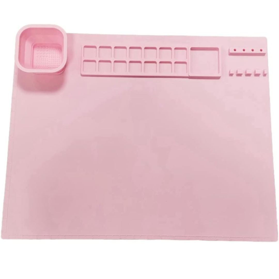 Alfombrilla de Silicona para Dibujo y Pintura con Vaso Incorporado