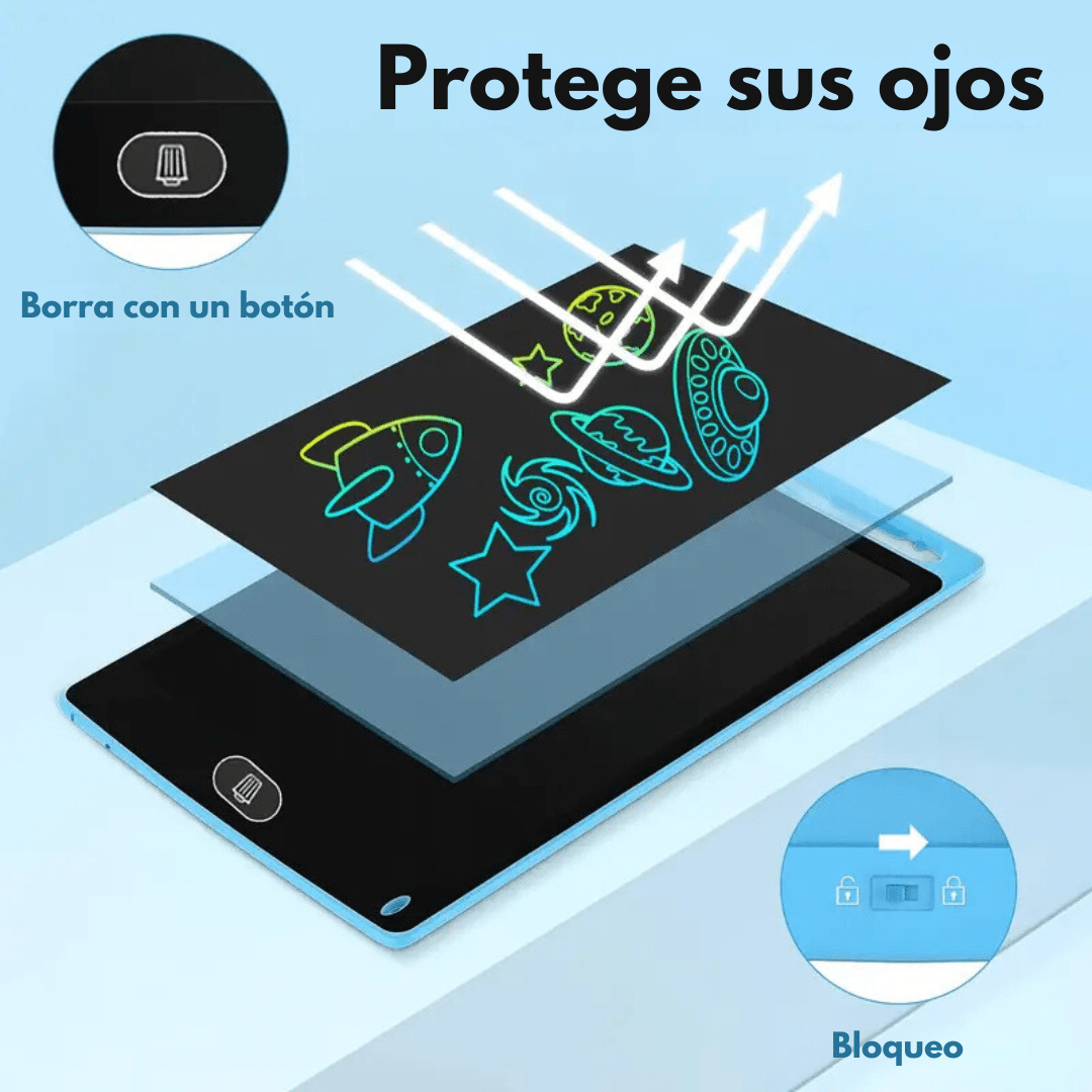 Tableta Pizarra Mágica LCD de Dibujo 12 Pulgadas - Muy Moderna Uruguay