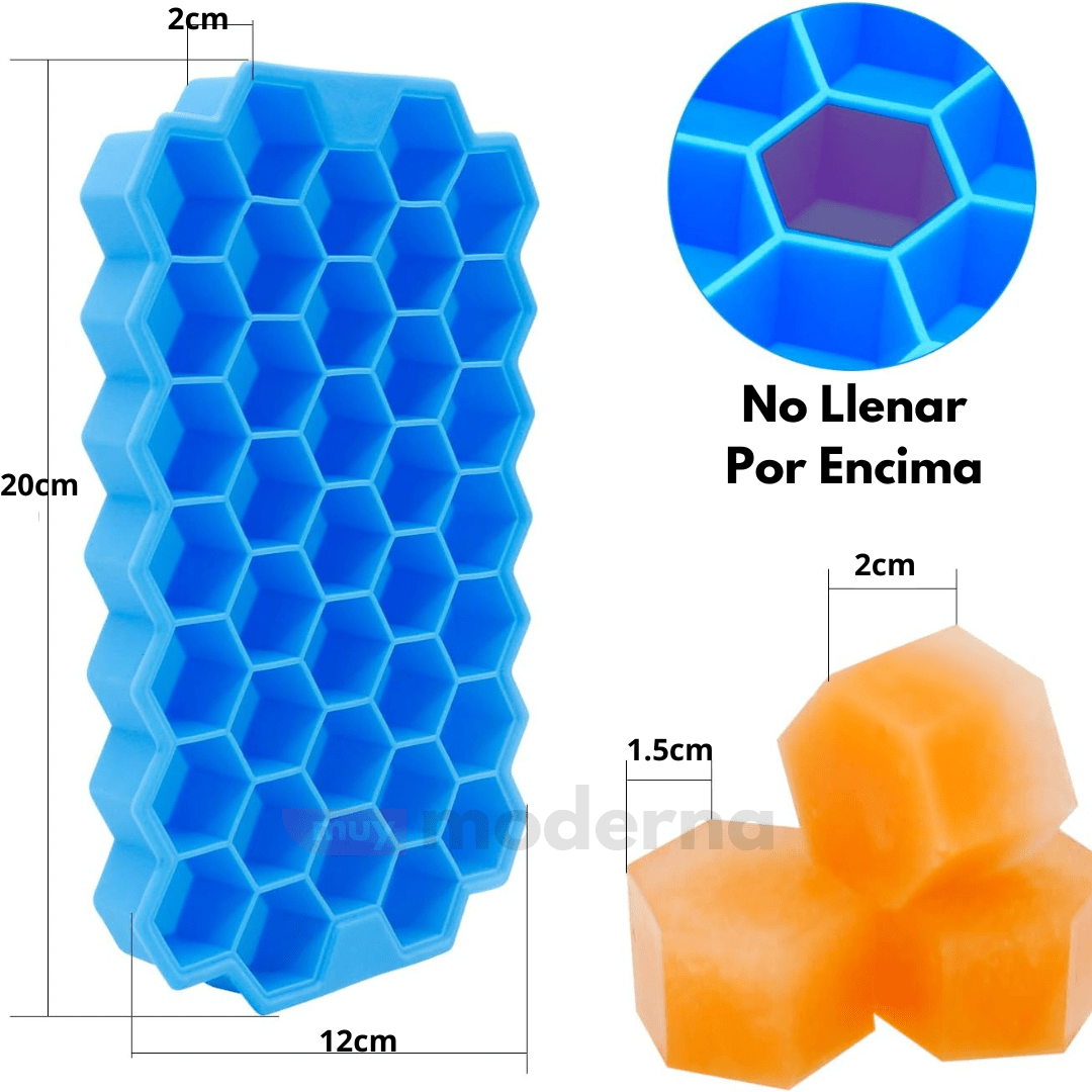 Hielera Hexagonal de Silicona con Tapa - Muy Moderna Uruguay