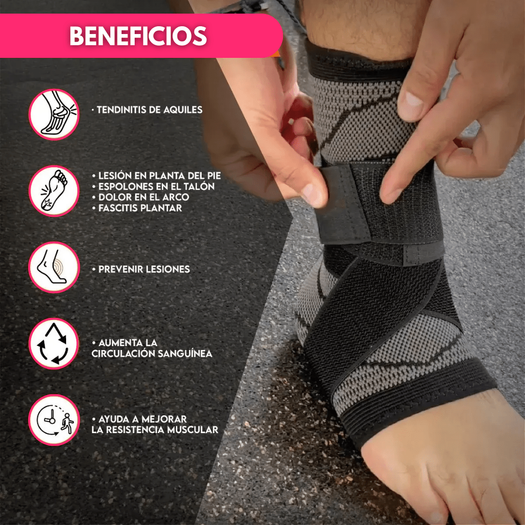 Tobillera Deportiva de Compresión con Doble Soporte - Muy Moderna Uruguay