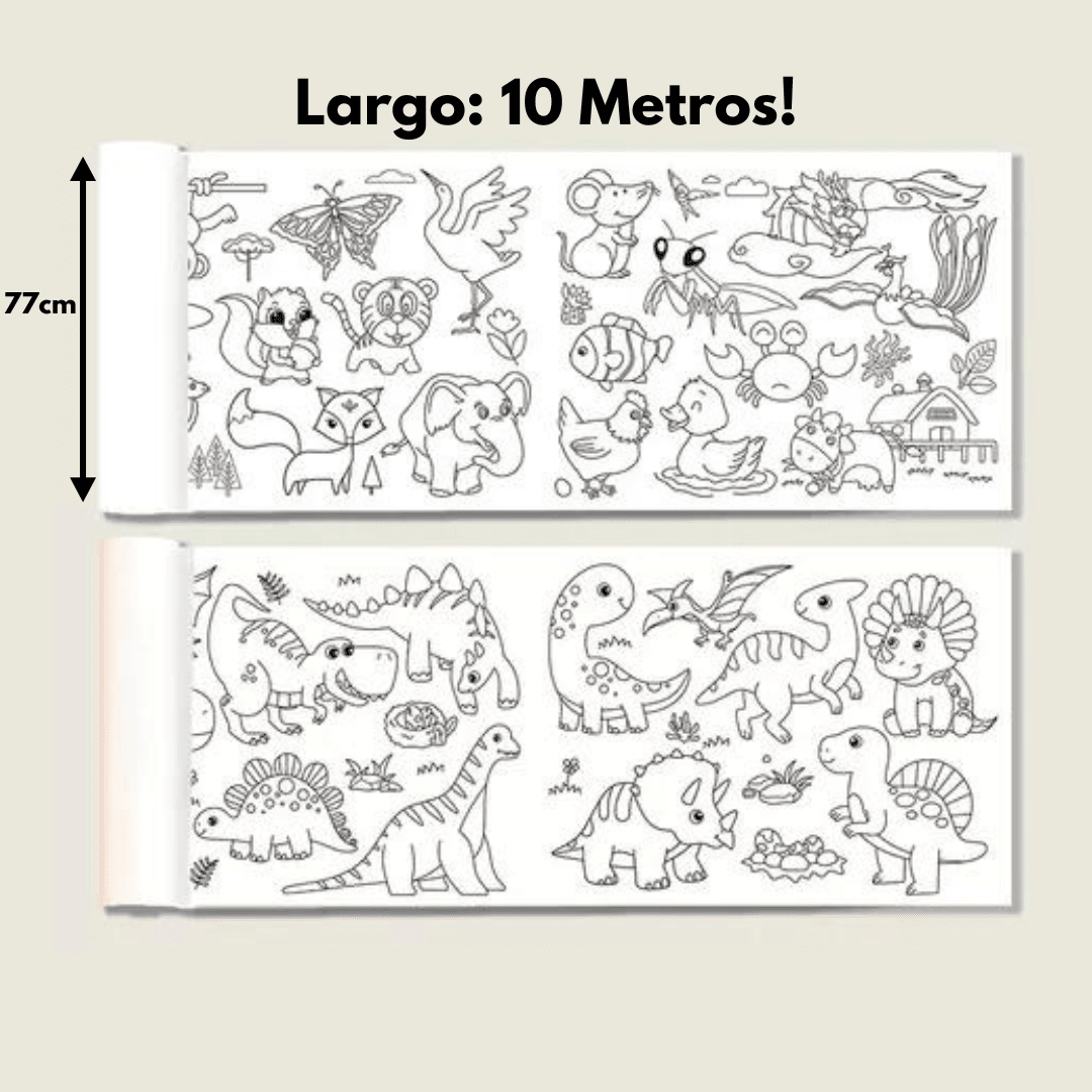 Rollo Gigante de Papel Para Colorear (10 Metros) - Muy Moderna Uruguay