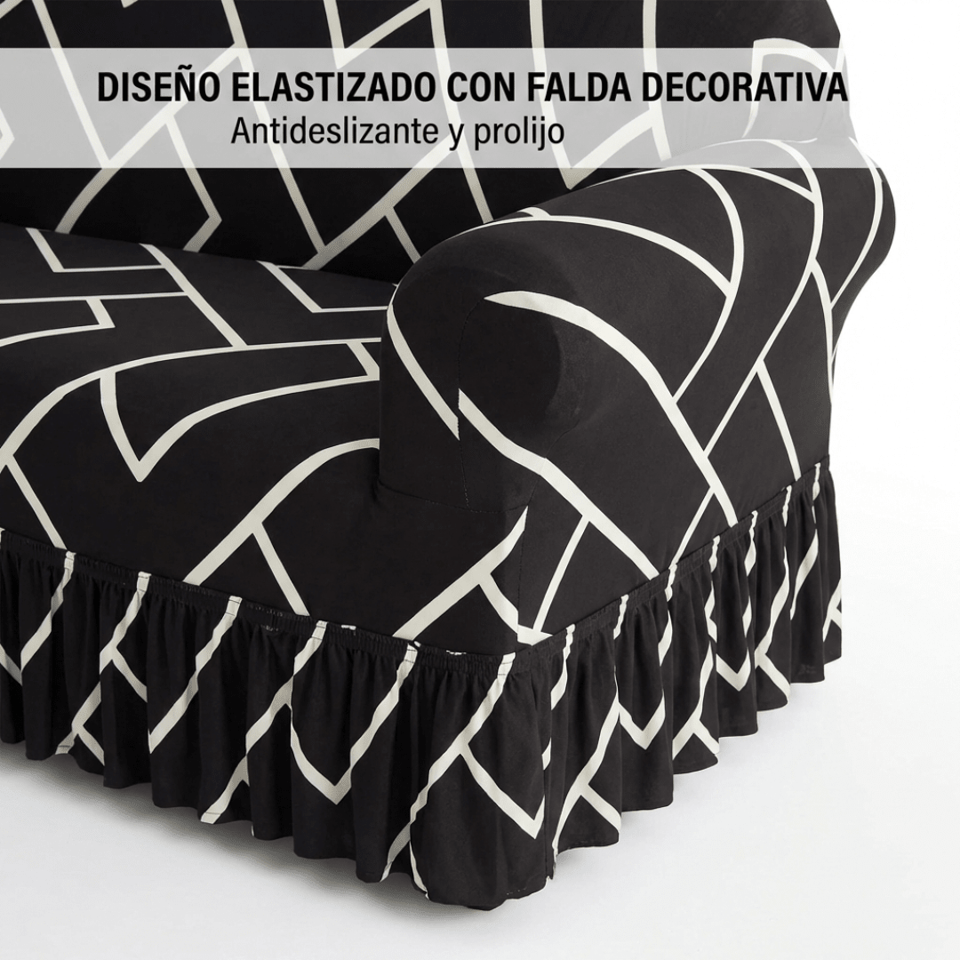 Funda Sillon Elastizada Cubre Sofá Con Falda - Muymo Hogar - Muy Moderna Uruguay
