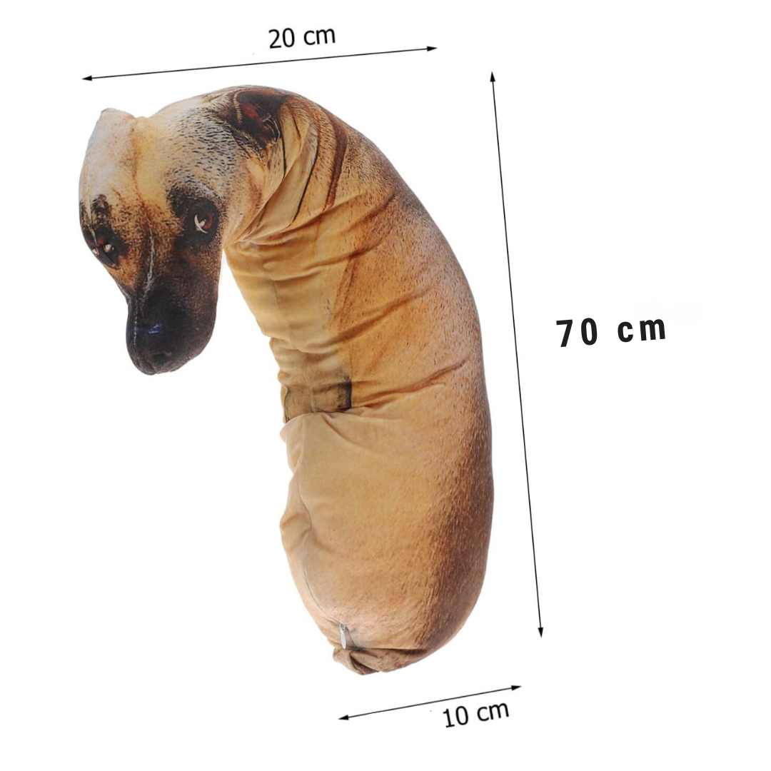 Almohadón Con Forma De Perro ¡Ilusión Óptica Realista!