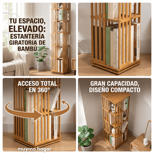 Estanteria de Bambu Giratoria - muymo hogar - Muy Moderna Uruguay