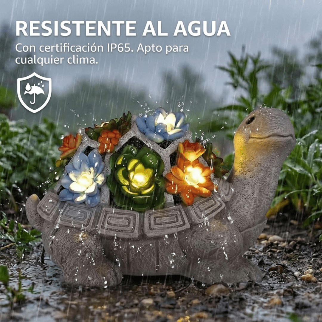 Tortuga Solar Decorativa Con Luces LED Para Jardín Patio Y Balcón - Muy Moderna Uruguay