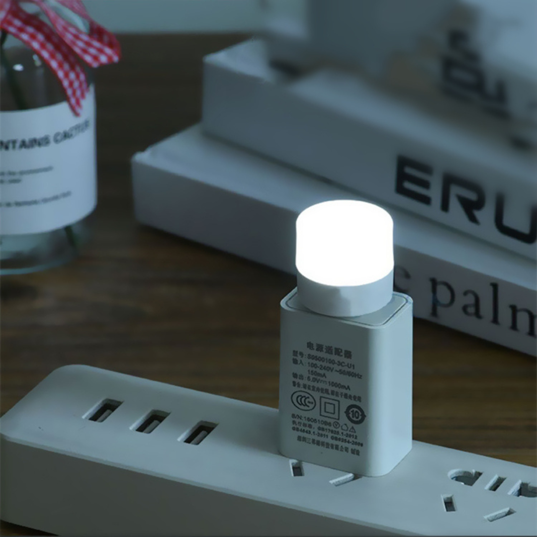 Set de 10 Mini Luz Nocturna USB Luz Cálida y Fría