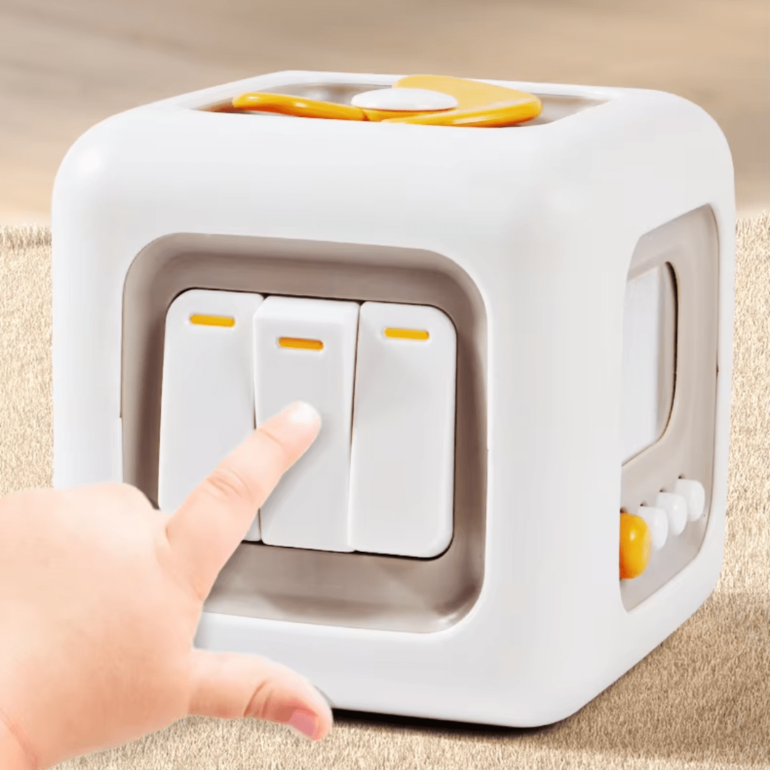 Cubo Sensorial De Juguete Fidget 6 En 1 Montessori - Muy Moderna Uruguay