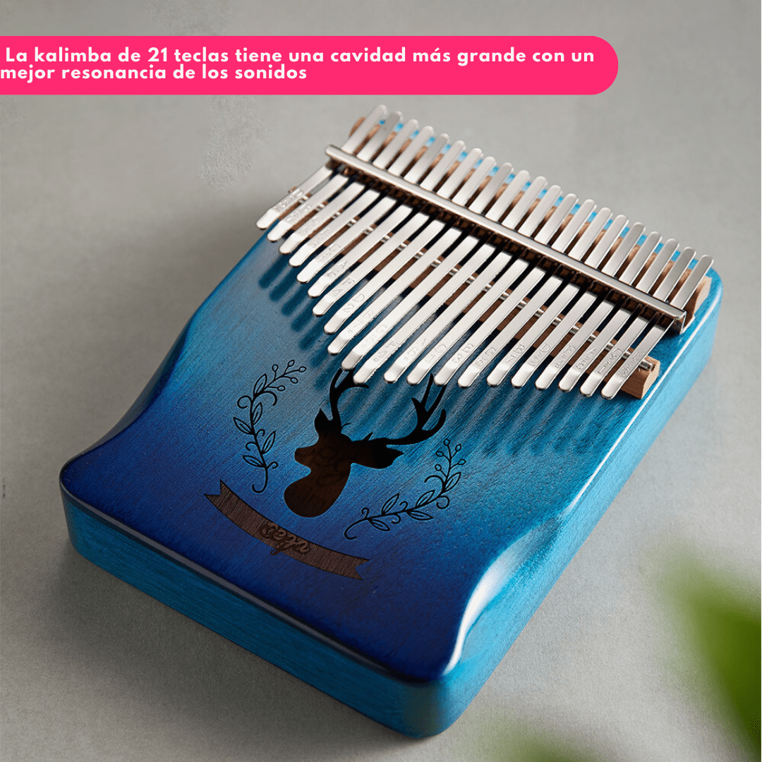 Kalimba Instrumento Musical Africano de 21 Teclas en Madera de Kaoba - Muy Moderna Uruguay