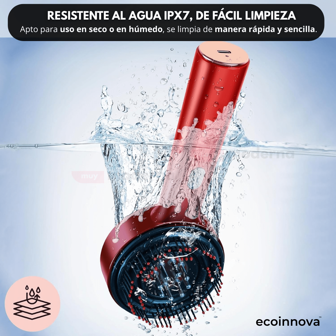 Peine Masajeador de Cuero Cabelludo con Luz Roja - ecoinnova™ - Muy Moderna Uruguay