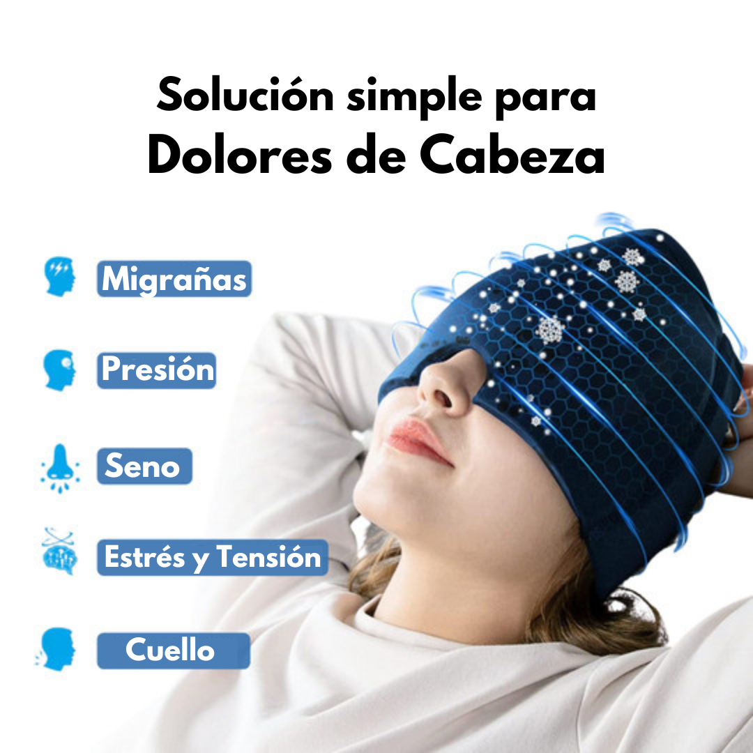 Gorro De Gel Terapéutico para Migrañas y Dolores de Cabeza
