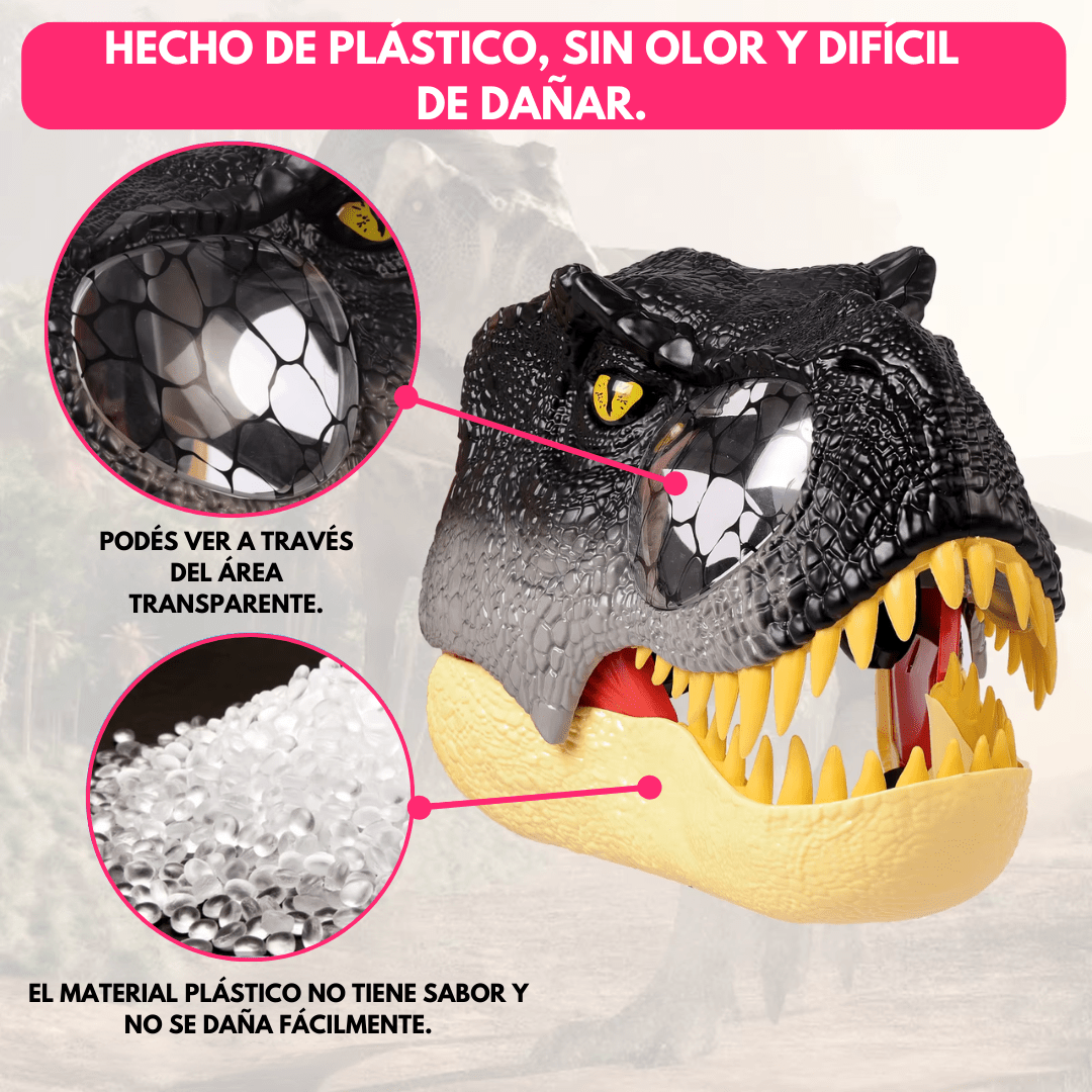 Mascara de Dinosaurio con Rugido Realista - Muy Moderna Uruguay