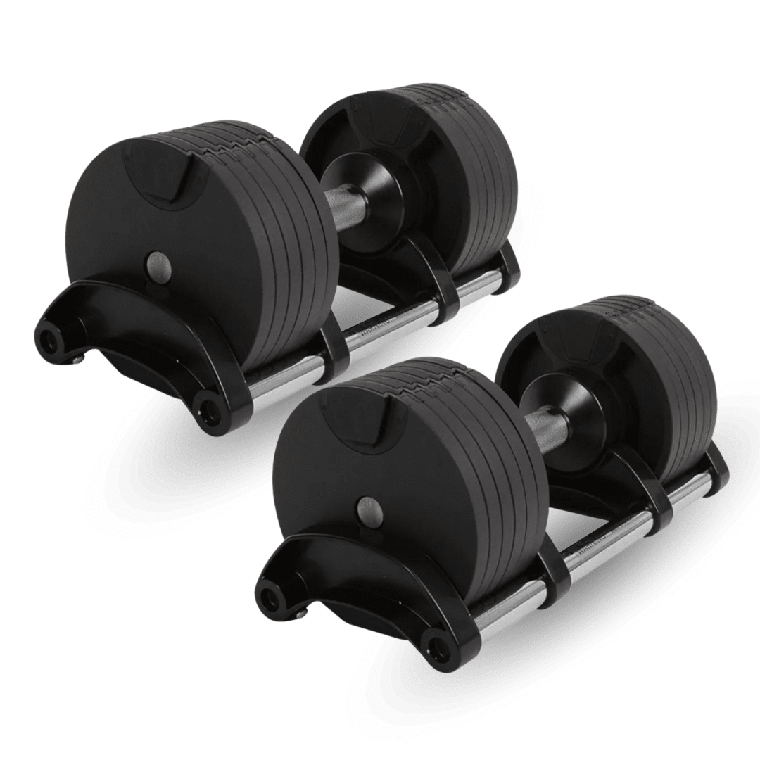 Set X2 Multi - Mancuernas de Hierro Ajustables (2kg 4kg 8kg 12kg 16kg 20kg) - Muy Moderna Uruguay