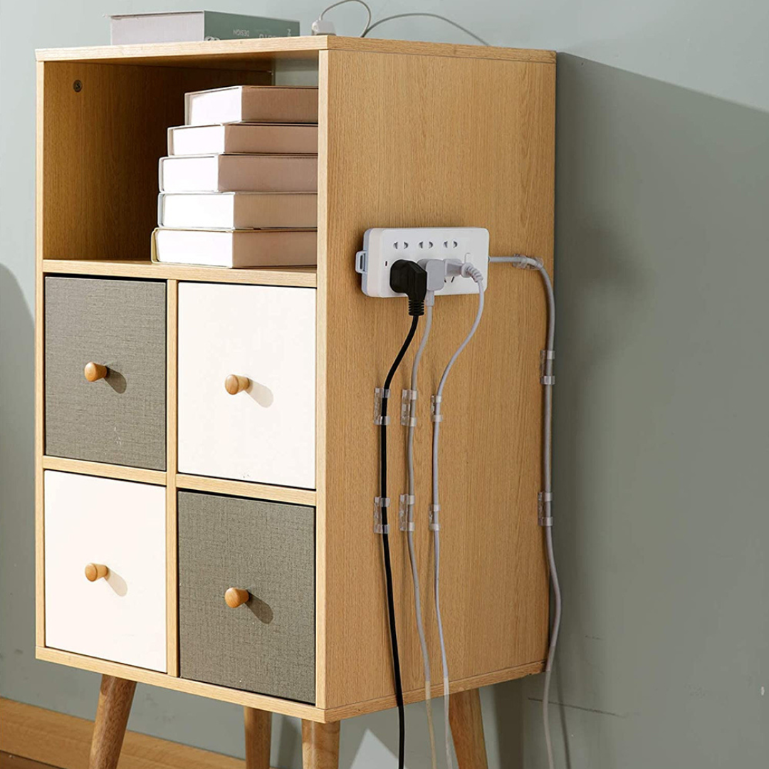 Pack x40 Clips Autoadhesivos Para Organizar Cables