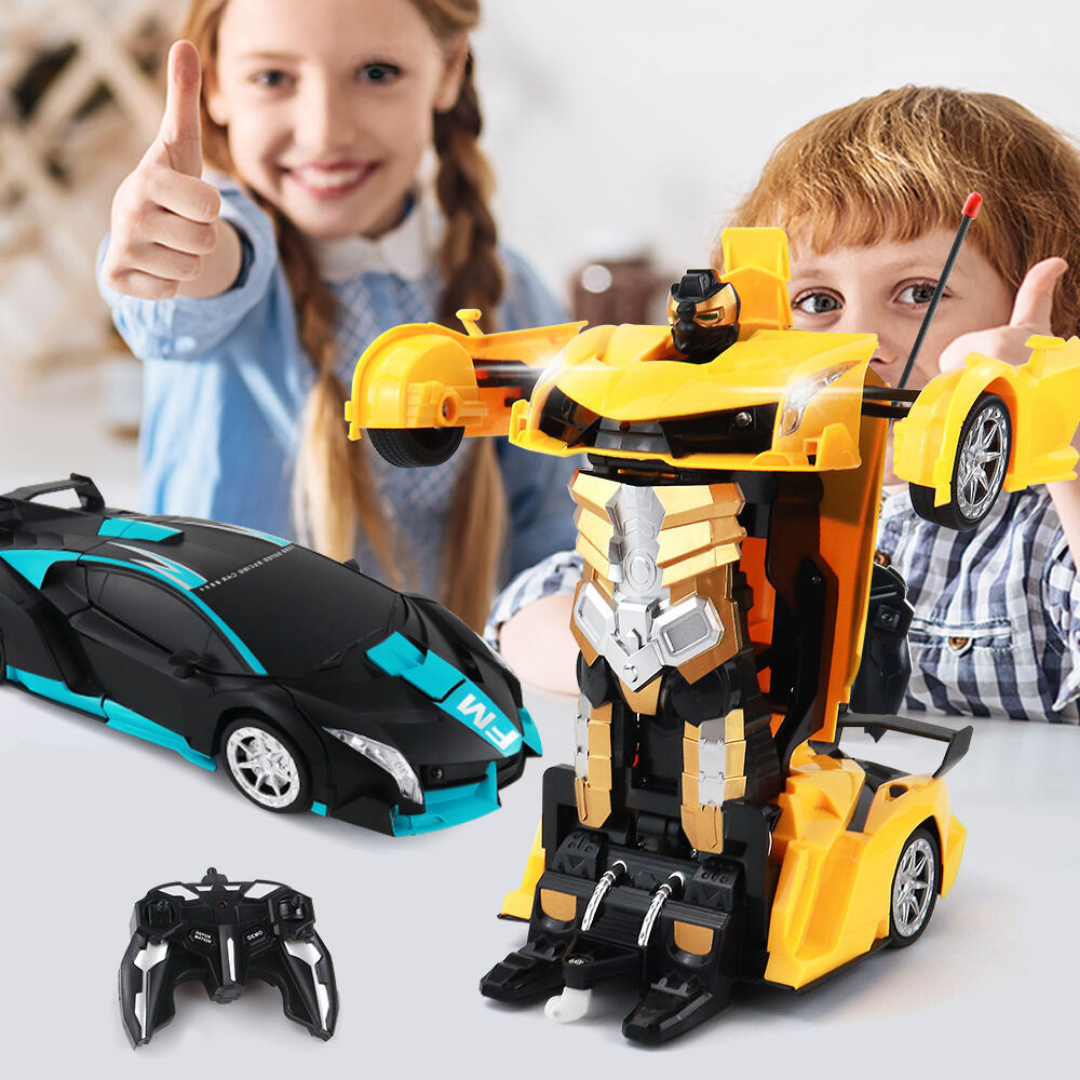 Auto Transformable en Robot Control Remoto Con Luz Y Sonido