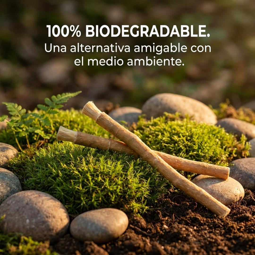 Cepillo de Dientes Natural Miswak - Pack x10 Ecológico y Biodegradable