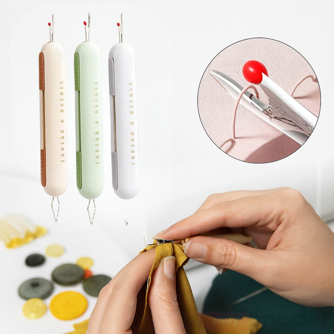 Herramienta 2 en 1 para Costura: Enhebrador Automático + Descosedor