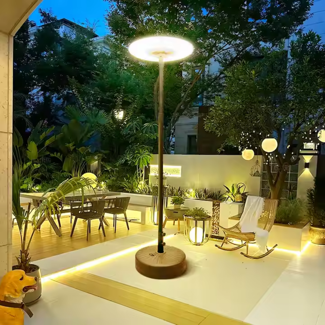 Poste de Luz Solar para Jardin 2mts - Muy Moderna Uruguay
